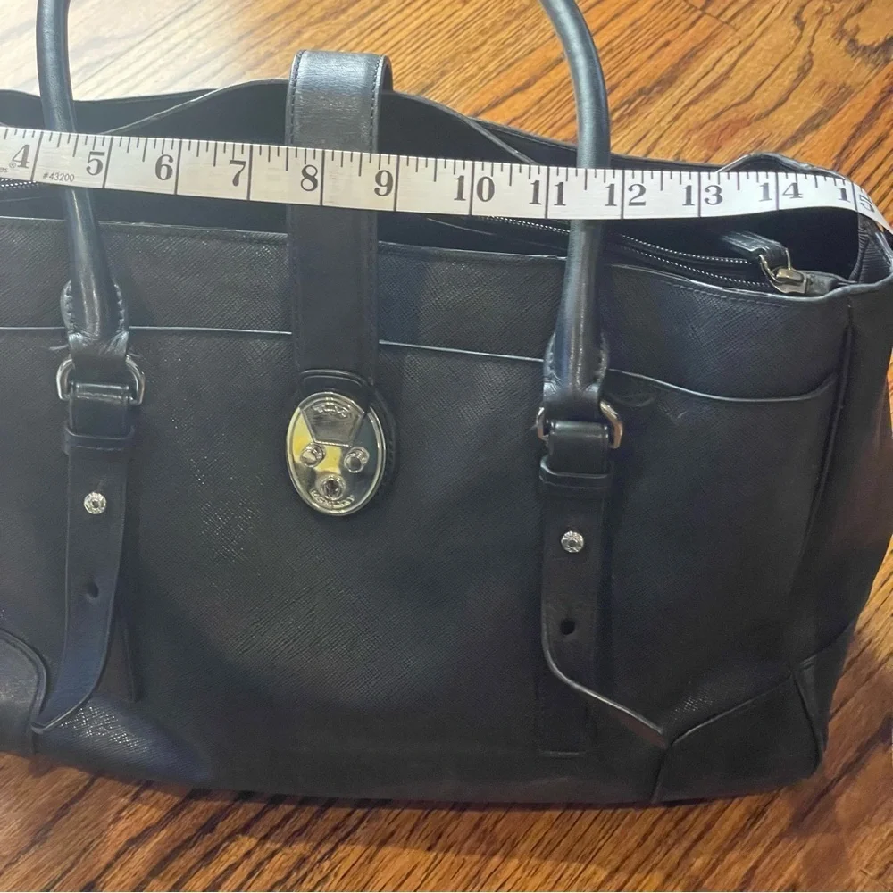 Tumi Black Textured Leather Tote